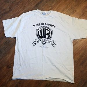 NWOT white warn a brother t-shirt